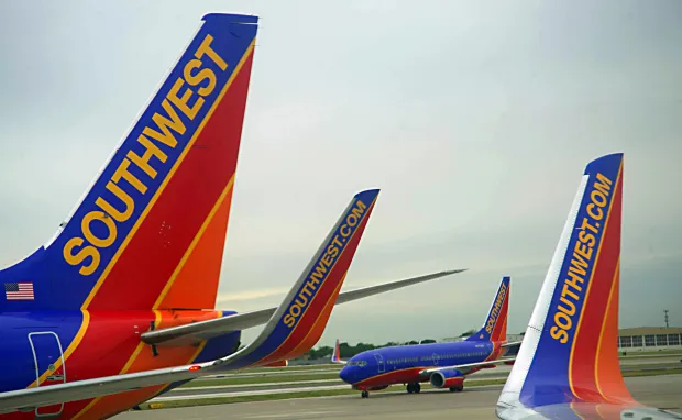 Southwest Airlines airplanes at Love Field
