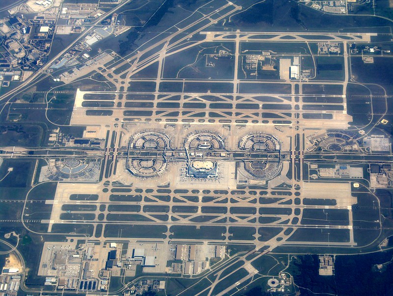 Aerial view of DFW