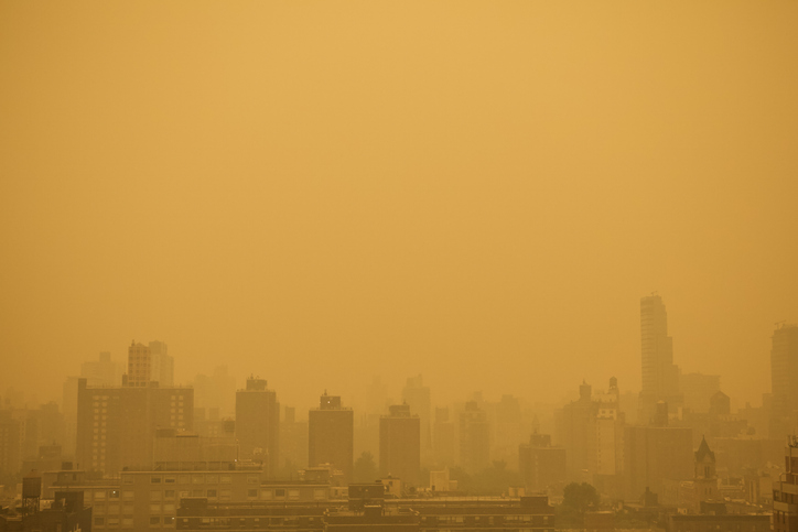 State of the Air 2025 data map showing U.S. pollution hotspots