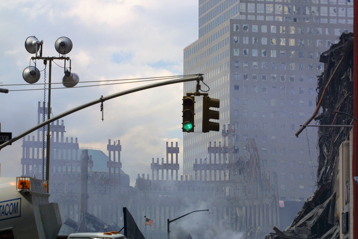 9/11 memorial site representing asbestos exposure and mesothelioma risks