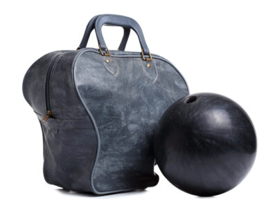 Vintage bowling balls that may contain asbestos dust or filler material