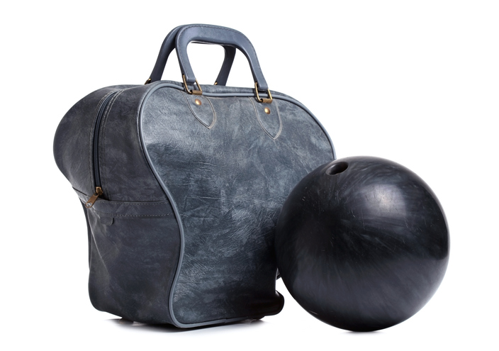Vintage bowling balls that may contain asbestos dust or filler material
