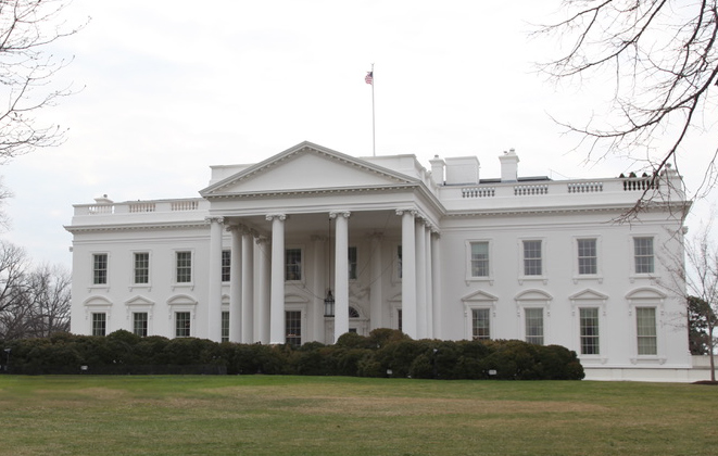 White House East Wing demolition area with asbestos safety concerns