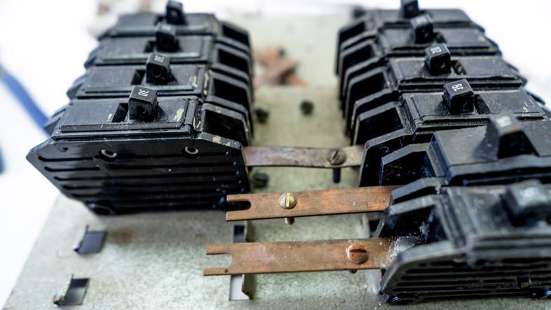 asbestos in circuit breakers inside older electrical panels