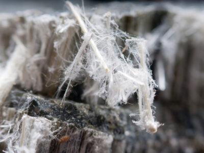 Close-up of raw white chrysotile asbestos fibers, the form of asbestos addressed by the EPA rule