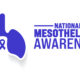 Blue mesothelioma awareness ribbon marking Mesothelioma Awareness Month in September